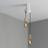 PLAFONE  DA INCASSO IN GESSO CERAMICO  A FORMA DI MANO 21X25 4CM SPORGENZA 14CM  COMPLETO DI 2  PORTA LAMPADA E27