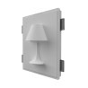 APPLIQUE DA INCASSO IN GESSO CERAMICO A FORMA DI LUME  28X41,5 COMPLETO DI PORTA LAMPADA G9