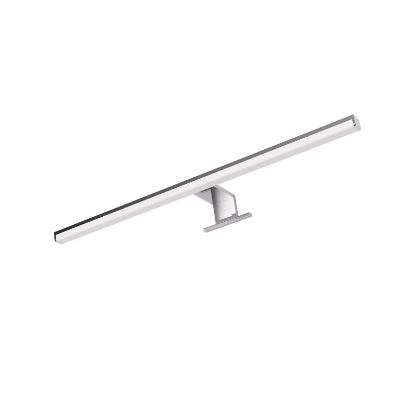 LAMPADA DA BAGNO IN POLICARBONATO CROMO SPAZZOLATO 8W 640LM 4000K IP44 50CM