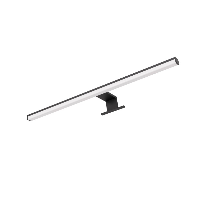 LAMPADA DA BAGNO IN POLICARBONATO NERO 8W 640LM 4000K IP44 50CM