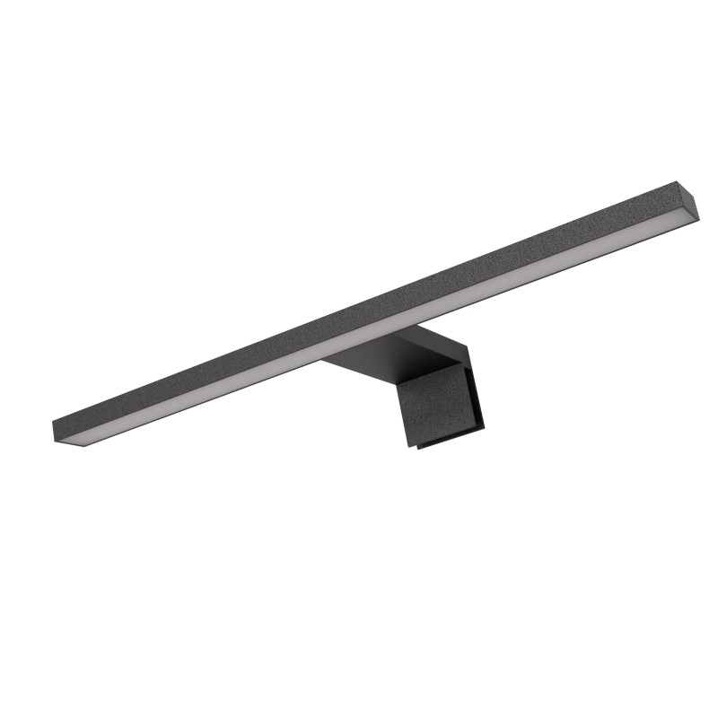 LAMPADA DA BAGNO IN POLICARBONATO  NERO  5W 400LM 4000K IP44 30CM