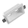 PORTAFARETTO DA INCASSO RETTANGOLARE IN GESSO CERMICO X 2 GU10 FORO 19X12 PRODITA' 11,5CM