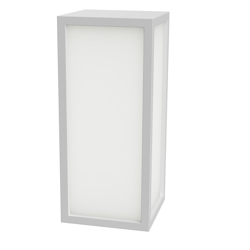 LAMPADA A PARETE IN ALLUMINIO BIANCO IP65 X 1 E27  25X11CM