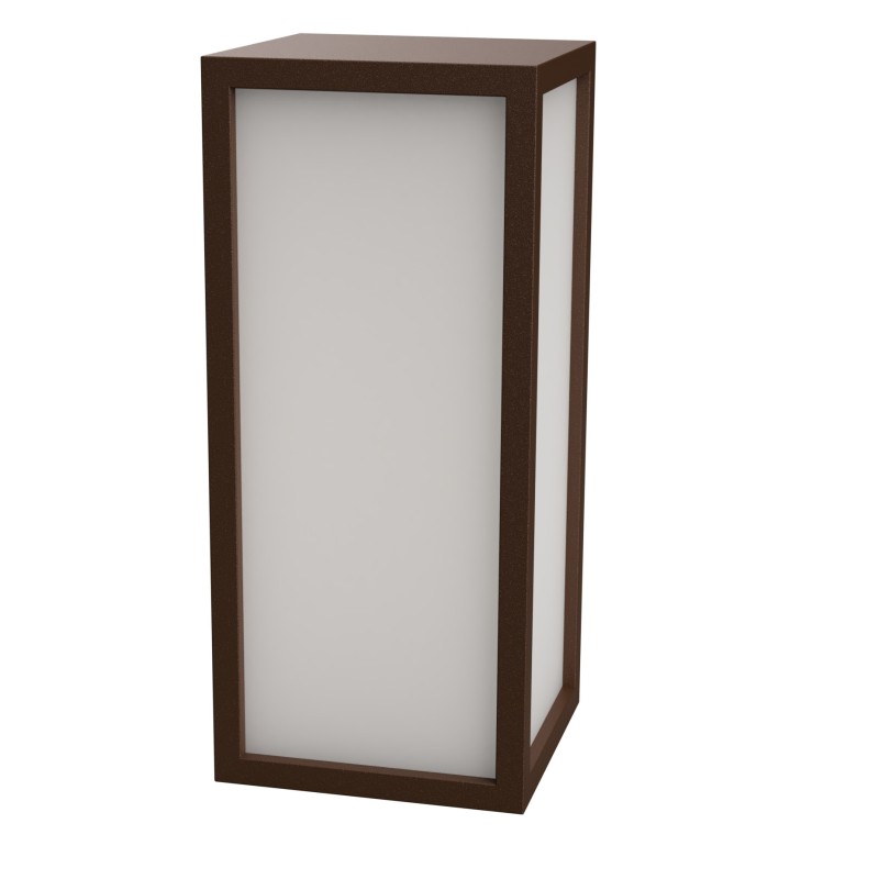 LAMPADA A PARETE IN ALLUMINIO CORTEN IP65 X 1 E27  25X11CM