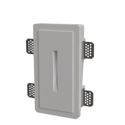 SEGNAPASSI DA INCASSO IN GESSO CERAMICO COMPLETO DI CHIP LED ESCLUSO TRASFORMATORE 22X12 PROFONDITA'4,5CM