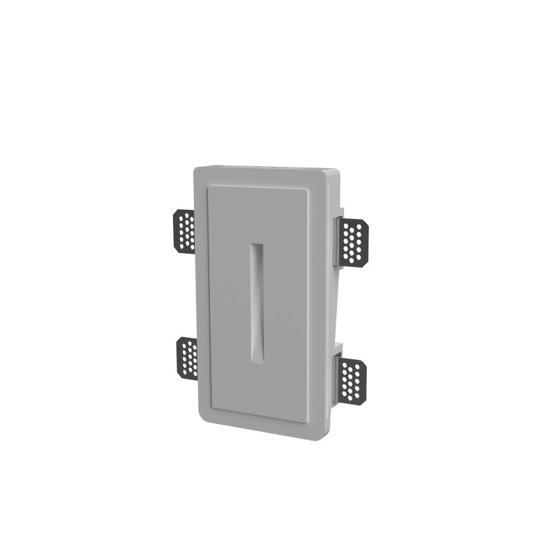 SEGNAPASSI DA INCASSO IN GESSO CERAMICO COMPLETO DI CHIP LED ESCLUSO TRASFORMATORE 22X12 PROFONDITA'4,5CM