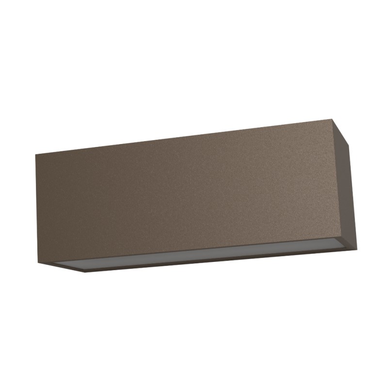 APPLIQUE DA ESTERNO 1P65 IN ALLUMINIO 2CCT 30XH12XP10,8CMCORTEN 36W 4100 LUMEN
