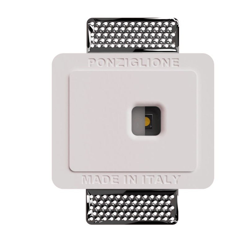 SEGNAPASSI DA INCASSO IN GESSO CERAMICO CON CHIP LED BRIDGELUX 3W  13,7X11,5 P 4,5CM