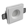 PORTAFARETTO DA INCASSO IN GESSO CERAMICO 12X12 H 8,5 CM COMPLETO DI PORTA LAMPADA ANTISHOCK GU10 E MOLLA X BLOCCO BIANCA CON A