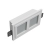 PORTAFARETTO DA INCASSO IN GESSO CERAMICO DOPPIO CON DIFFUSORE X 2 GU10 FORO 21X11 PROFONDITA' 11CM