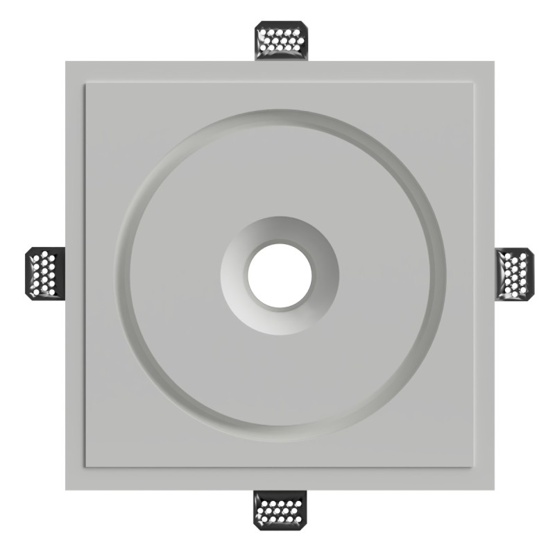 PORTAFARETTO DA INCSSSO IN GESSO CERAMICO X 1 GU10 E X STRIP NON INCLUSA FORO 30X30H11