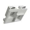 PORTAFARETTO DA INCASSO IN GESSO CERAMICO 28X22 H7 COMPLETO DI PORTA LAMPADA 2 GX53 ALETTE REGOLABILI