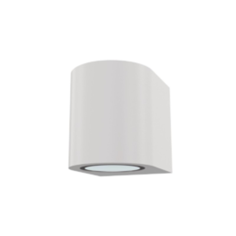 APPLIQUE IN ALLUMINIO IP54 PER 1 GU10  LUCE SOLO SOTTO COLORE BIANCO OPACO