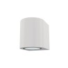 APPLIQUE IN ALLUMINIO IP54 PER 1 GU10  LUCE SOLO SOTTO COLORE BIANCO OPACO