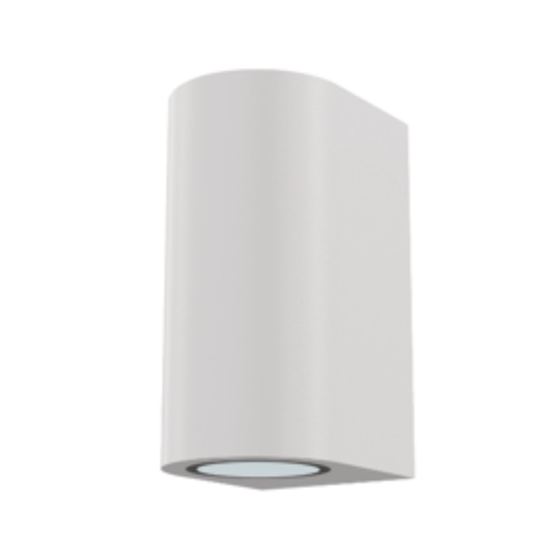 APPLIQUE IN ALLUMINIO IP54 PER 2 GU10  LUCE UP & DOWN COLORE BIANCO OPACO