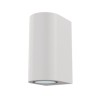 APPLIQUE IN ALLUMINIO IP54 PER 2 GU10  LUCE UP & DOWN COLORE BIANCO OPACO