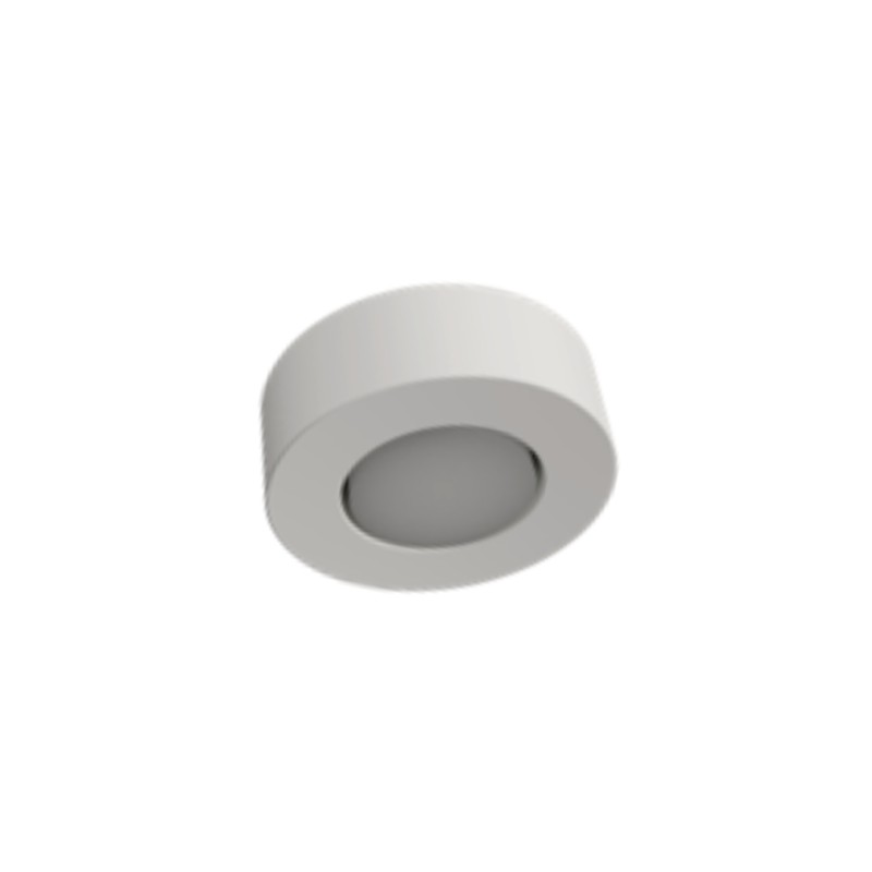 PLAFONE IN GESSO CERAMICO DALLA FORMA ROTONDA DIAMETRO 13,5 H5 COMPLETO DI PORTA LAMPADA GX53