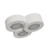 PLAFONE IN GESSO CERAMICO FORMA A TRE CILINDRI 22,5X25 H7 COMPLETO DI PORTA LAMPADA 3 GX53
