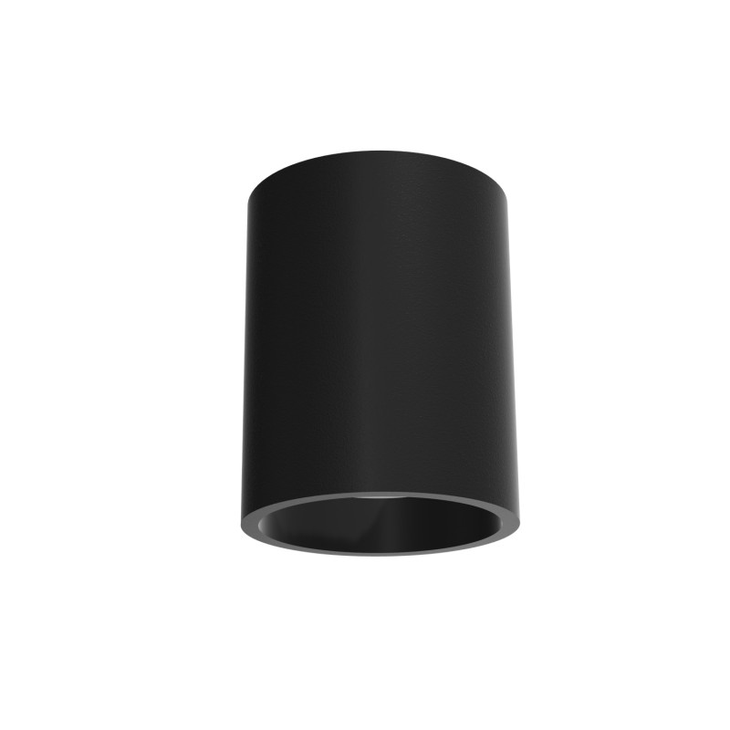 FIXED-R-N PLAFONE DA SOFFITTO ROTONDO IN METALLO NERO PER 1 GU10 FISSAGGIO CON FISCHER