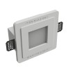PORTAFARETTO DA INCASSO IN GESSO CERAMICO 15,5X15,5 H12CM COMPLETO DI PORTA LAMPADA ANTISHOCK GU10 MOLLA X BLOCCO BIANCA