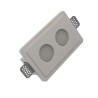 PORTAFARETTO DA INCASSO IN GESSO CERAMICO DOPPIO 12X19 H9,5 COMPLETO DI PORTA LAMPADA GU10 E MOLLA BIANCA