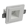 PORTAFARETTO DA INCASSO IN GESSO CERAMICO 15,5X15,5 H12 CM COMPLETO DI PORTA LAMPADA ANTISHOCK GU10 E MOLLA X BLOCCO BIANCA