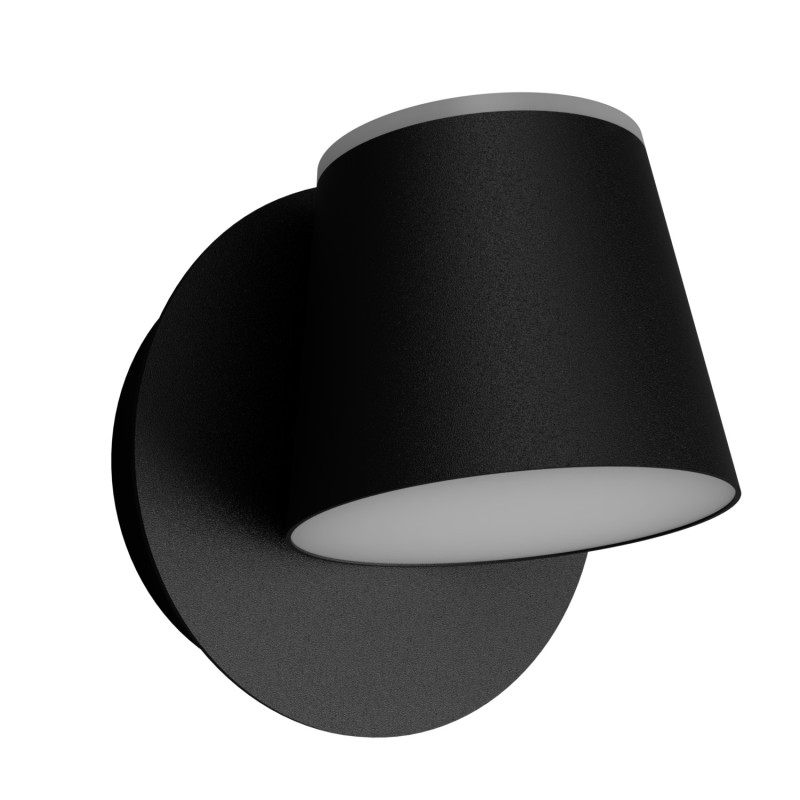 LAMPADA A PARETE ORIENTABILE 8W CCT NERO 13CM