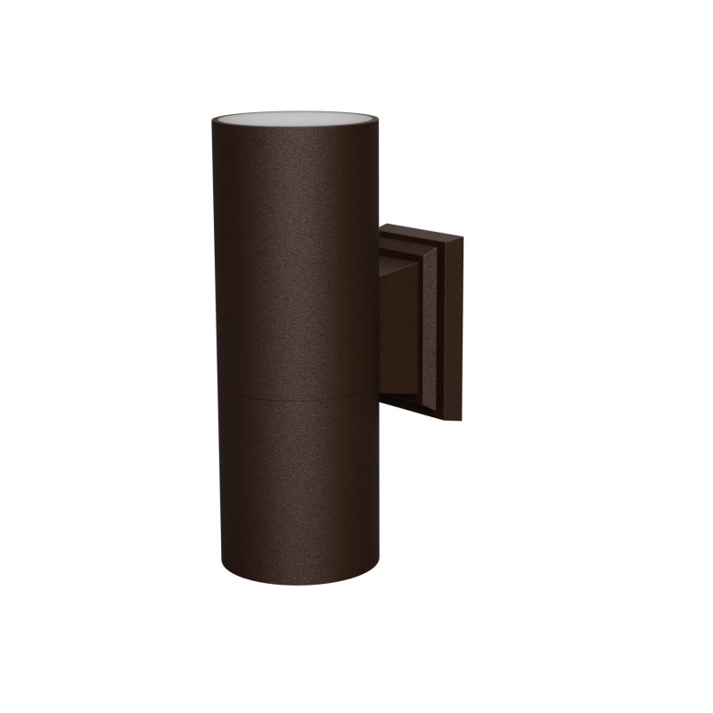 LAMPADA A PARETE IN ALLUMINIO CORTEN IP65 X 2 GU10 17,5X6,5CM