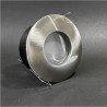 PORTAFARETTO DA INCASSO CON MOLLE IN ALLUMNIO CON CORNICE SILVER  ROTONDO IP65 PER 1 GU10 PORTALMPADE ESCLUSO INCASSO DIAM.