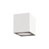 APPLIQUE IN ALLUMINIO IP54 PER 1 GU10  LUCE SOLO SOTTO COLORE BIANCO OPACO