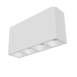 PLAFONE IN GESSO CERAMICO PER 4  MR11 MINI GU10 21X5,5XH11CM
