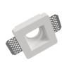 PORTAFARETTI DA INCASSO IN GESSO CERAMICO 6,5X6,5 H3,5CM COMPLETO DI PORTA LAMPADA MINIGU10 E MOLLA BIANCA