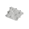 ROSONE DA INCASSO IN GESSO CERAMICO CON LINEA A CERCHI 30X30 H8,5