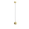 SOSPENSIONE IN METALLO A SFERA DIAMETRO 9CM ATTACCO GU10 COLORE ORO COMPLETA DI COPPA E CAVO NERO