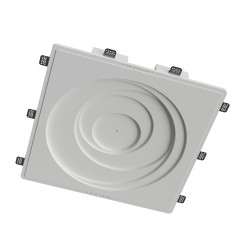 ROSONE DA INCASSO IN GESSO CERAMICO CON LINEA A CERCHI CONCENTRICI 30X30 H8,5