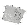 ROSONE DA INCASSO IN GESSO CERAMICO CON LINEA A CERCHI CONCENTRICI 30X30 H8,5